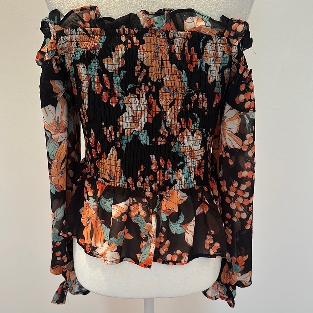 FlyingTomato Floral Off-Shoulder Women's Top size small - Picture 6 of 11